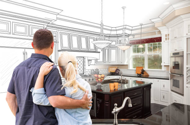 Professional Kitchen Island Installation technician working in Fall City, WA